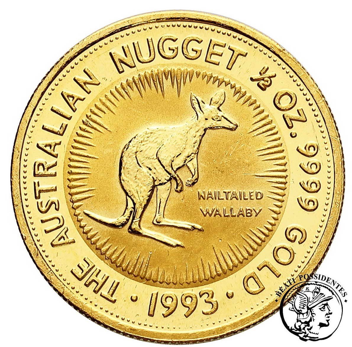 Australia 50 $ dolarów 1993 1/2 uncji złota st. L-